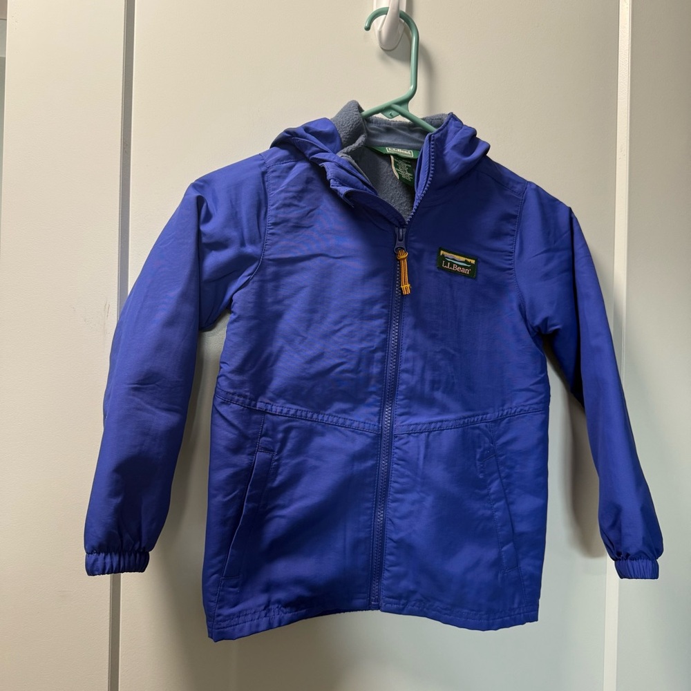 L.L. Bean‎ Mountain Classic 3-in-1 Jacket Cobalt Blue Zip Off Windbreaker Fleece